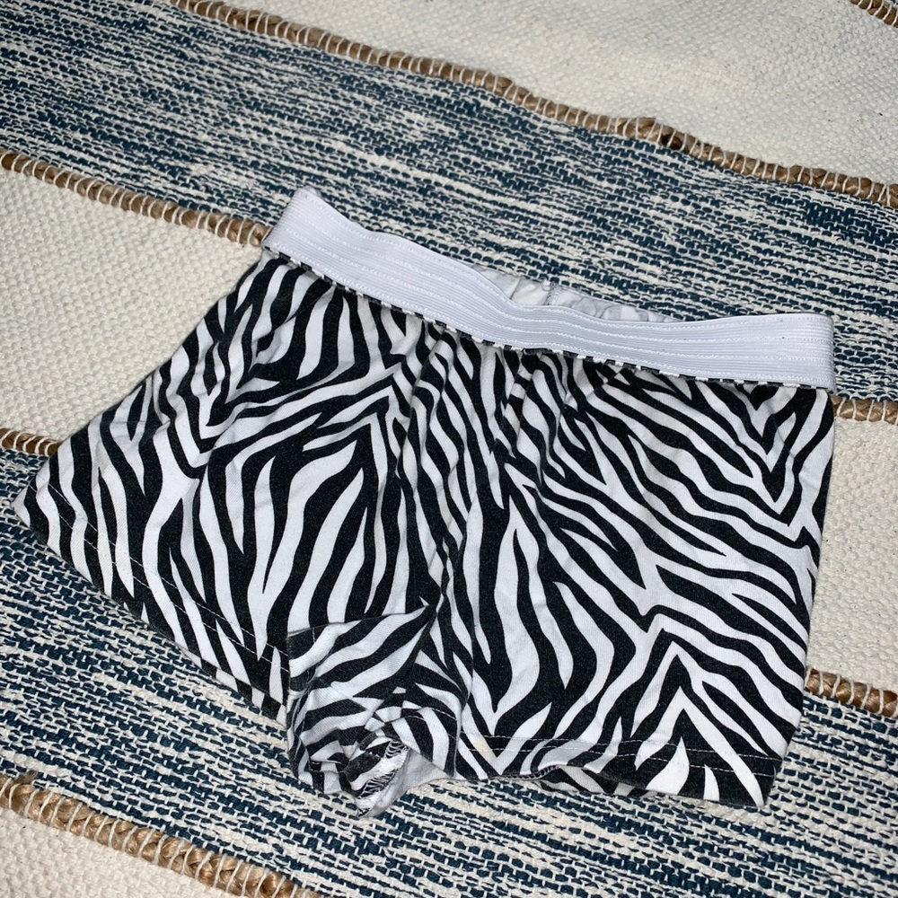 Zebra print cheer shorts